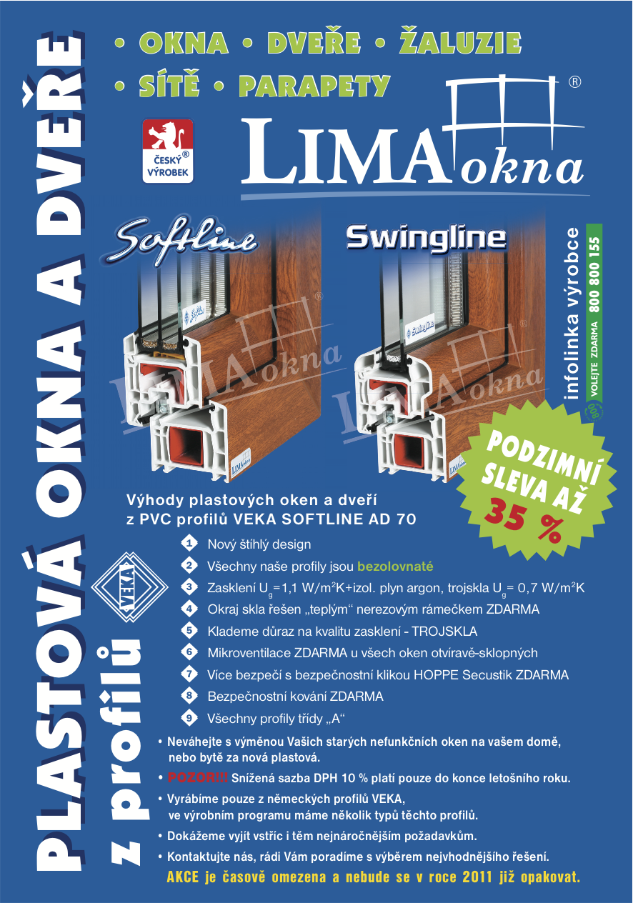 Akce podzim 2011 plastová okna